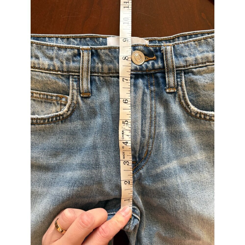 Current/Elliott NWT The Turnt Fling Studded Cuff Straight Crop Jeans Size 23 - Picture 9 of 13